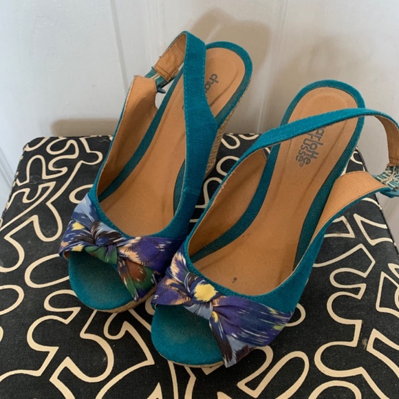 Charlotte Russe - Blue Wedges - Picture 2 of 5